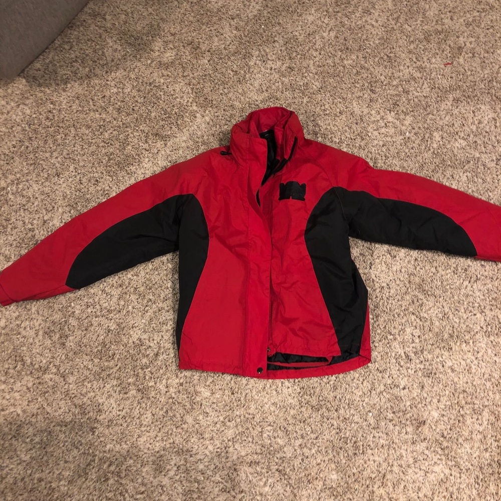 Red and Black snow/ski jacket.